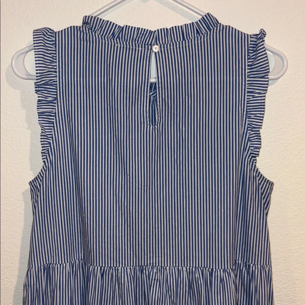J. Crew Blue Striped Women’s Midi Dress 6
